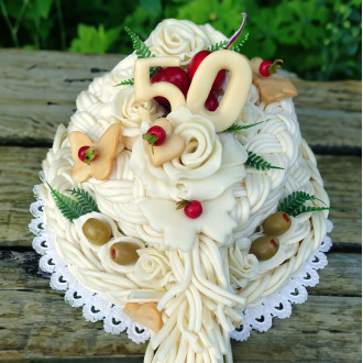 Syrová torta okrúhla s číslom