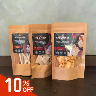 Chrumkavé potešenie - Testovací mix Lyocheese so zľavou 10% Chrumkavé potešenie - Testovací mix Lyocheese so zľavou 10%